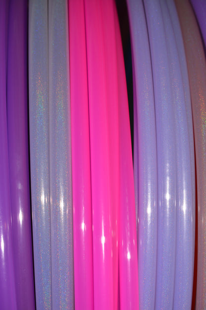 5/8 UV Lavender Stardust Glitter Colored Polypro Hoops