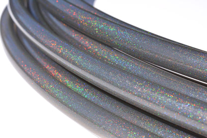 5/8 Onyx Stardust Glitter Colored Polypro Hoops