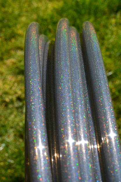 5/8 Onyx Stardust Glitter Colored Polypro Hoops