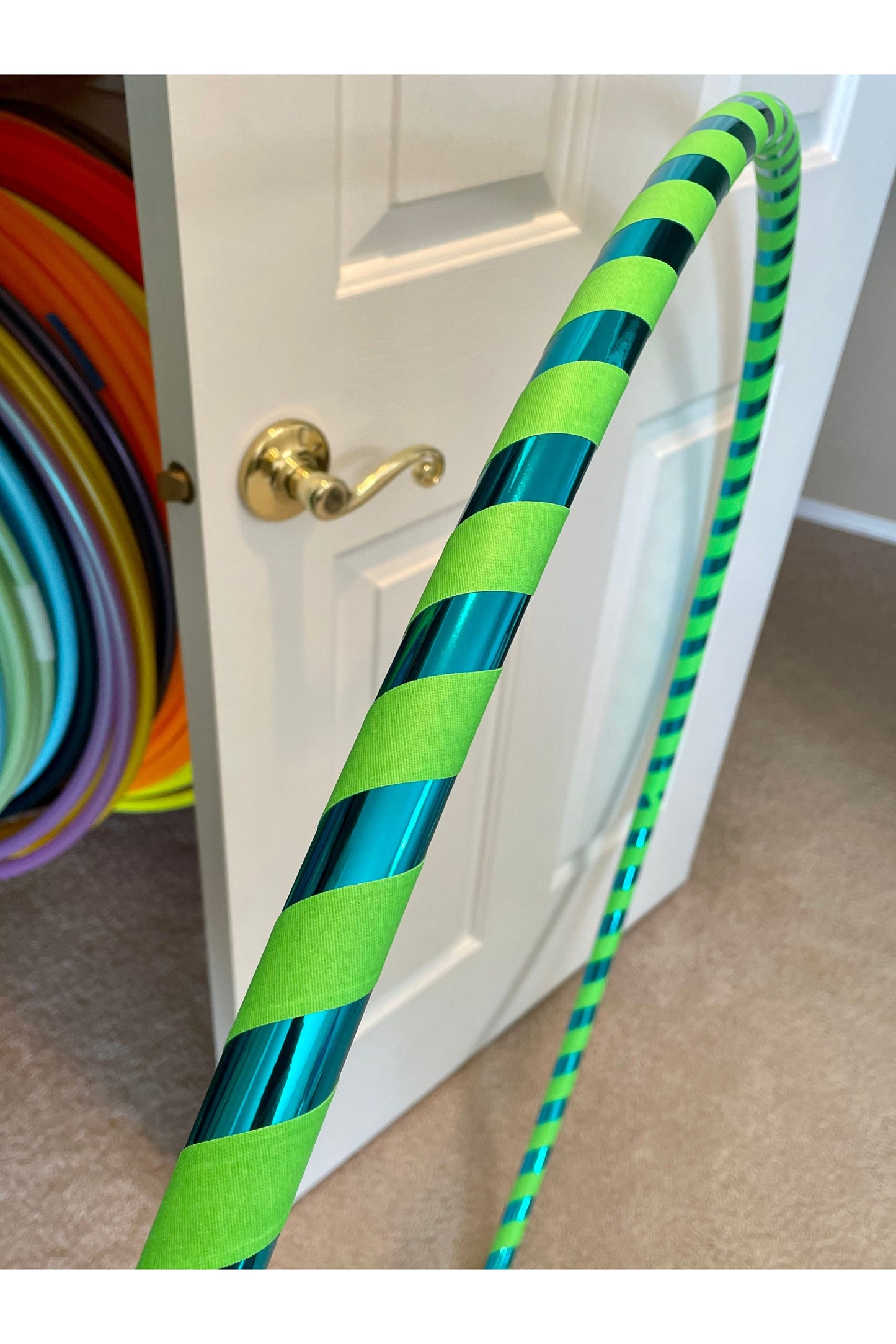 Beginner & Weighted Fitness Taped Beginner Hula Hoops | Mirror, Holographic, & Prism Deco Tapes + Gaffer Grip Tape