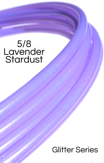 5/8 UV Lavender Stardust Glitter Colored Polypro Hoops