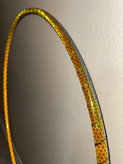 Gold Pearl Color-Shift Reflective Taped Performance Hoops