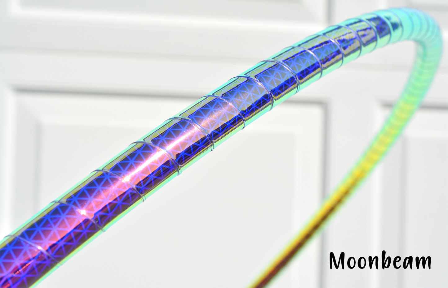 Moonbeam Color-Shift Reflective Firehoop Ready to Ship | 30" OD, 3/4 Polypro | 6 Wick