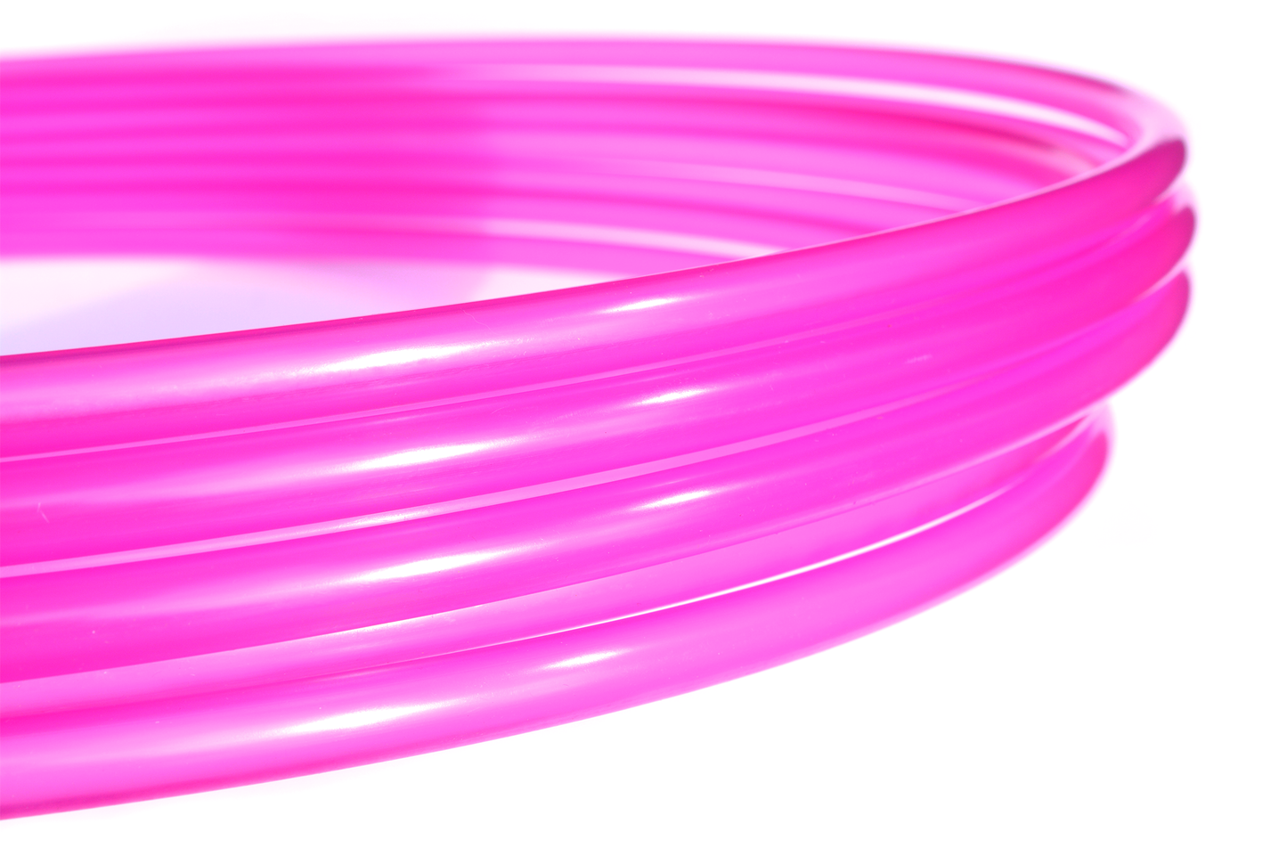5/8 Translucent Pink Colored Polypro Hoops