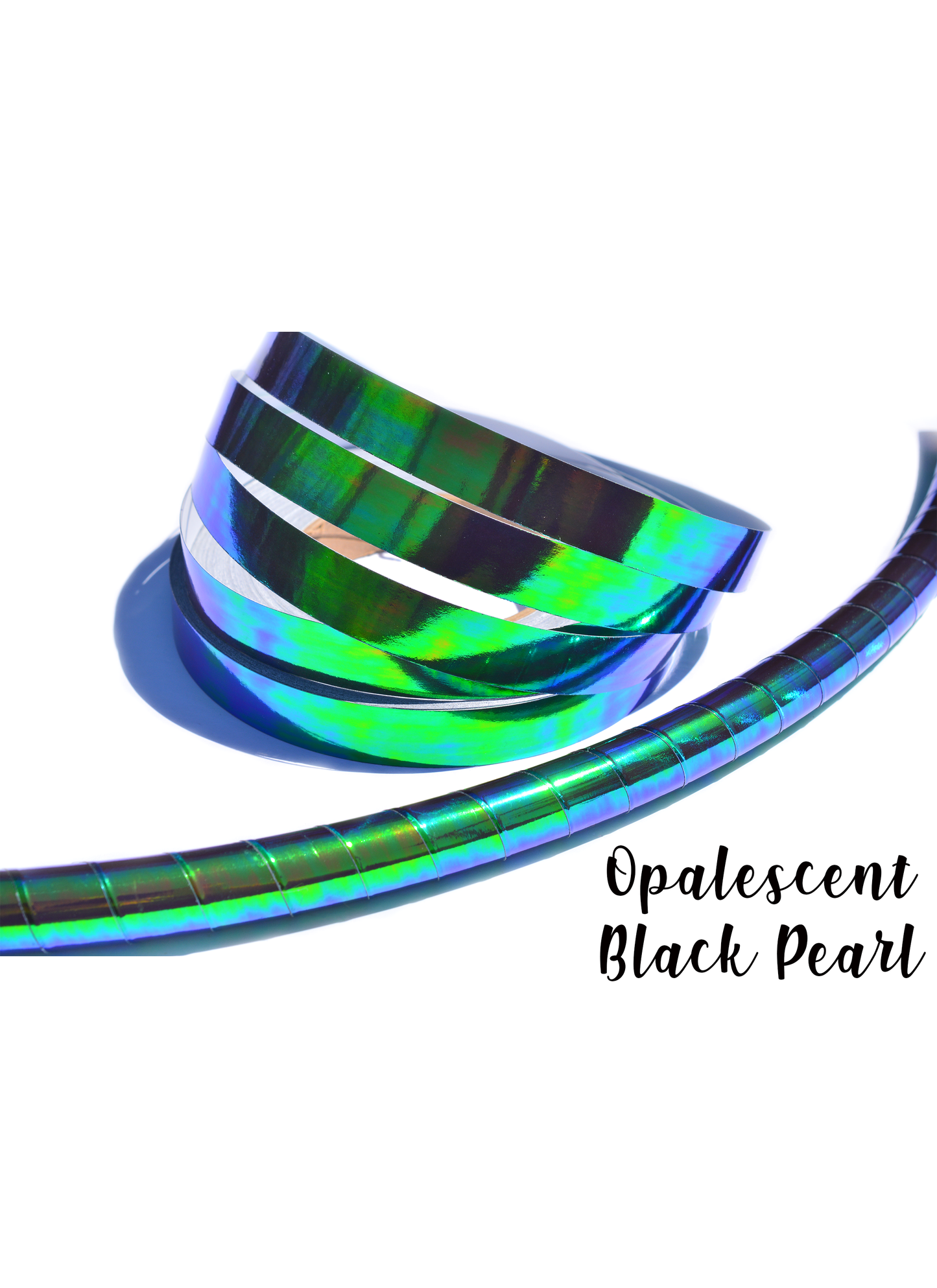 Black Pearlescent Taped Firehoop Ready to Ship | 30" OD 3/4 Polypro | 5 Wick