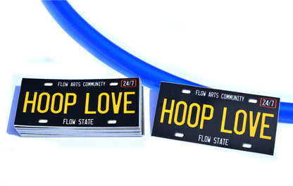 Hoop Love License Plate ~ Hoop Sticker