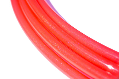 5/8 UV Red Stardust Glitter Colored Polypro Hoops