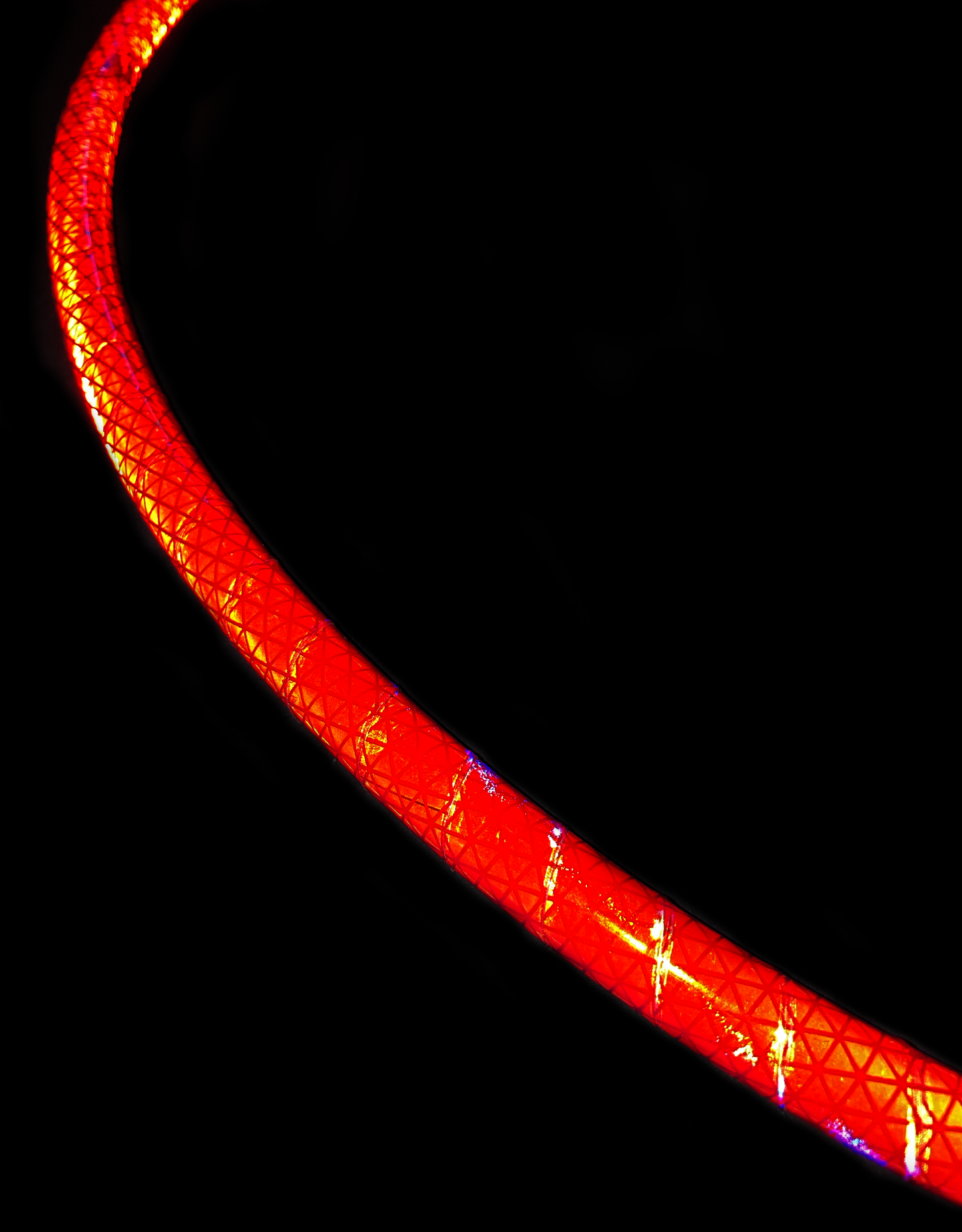Fire Red Opalescent Color-Shift Reflective Taped Hoops