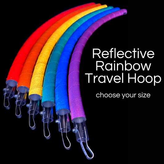 Rainbow Reflective 6 Piece Sectional Travel Hoop