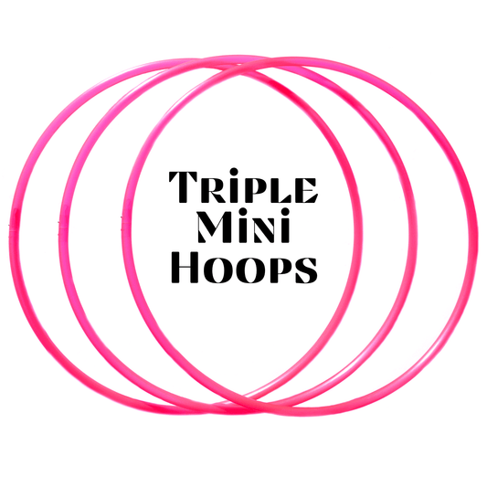 Triple Mini Hoops - 17" - 23" Inch Triples Set - Customize your own!